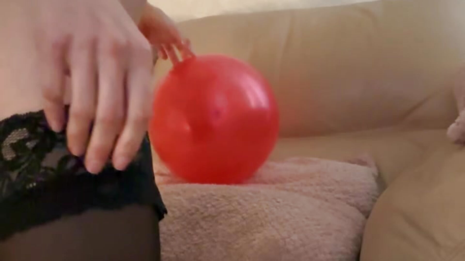 I jump my oily booty in a balloon and burst it