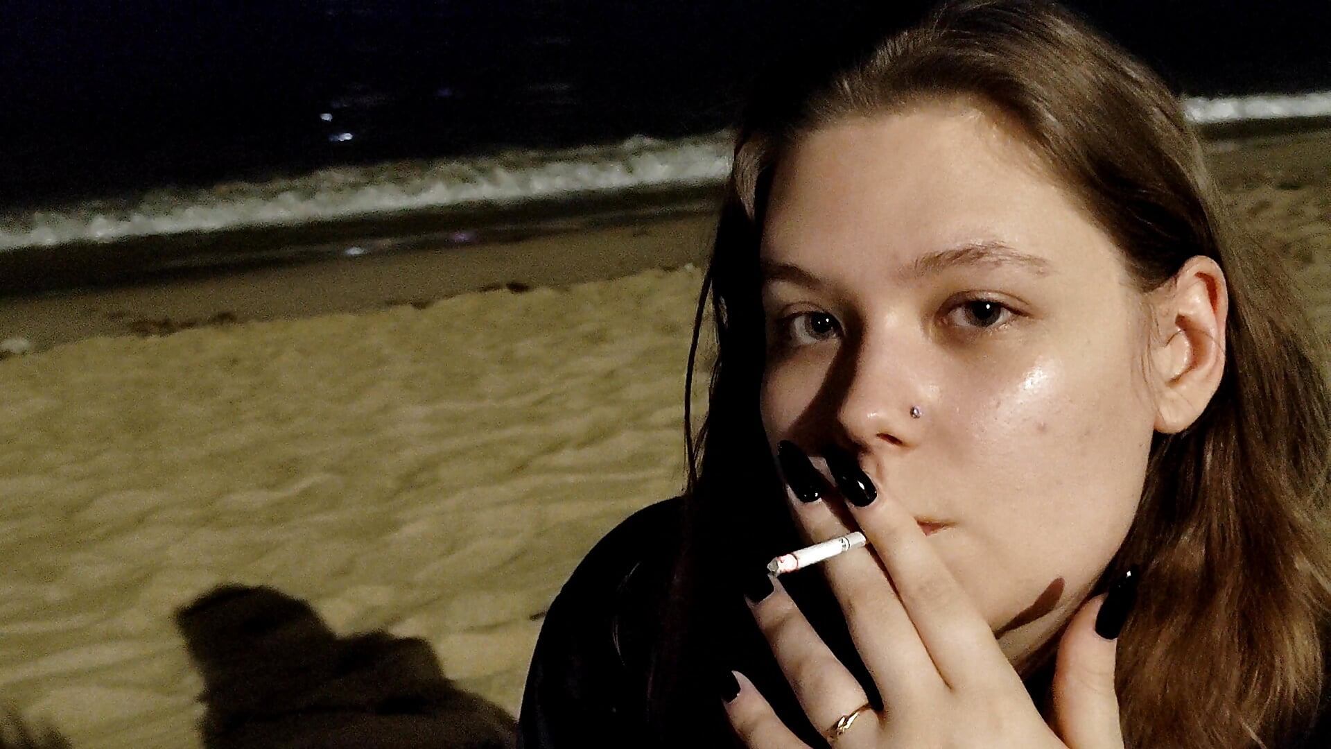 smoking late nights on the beach