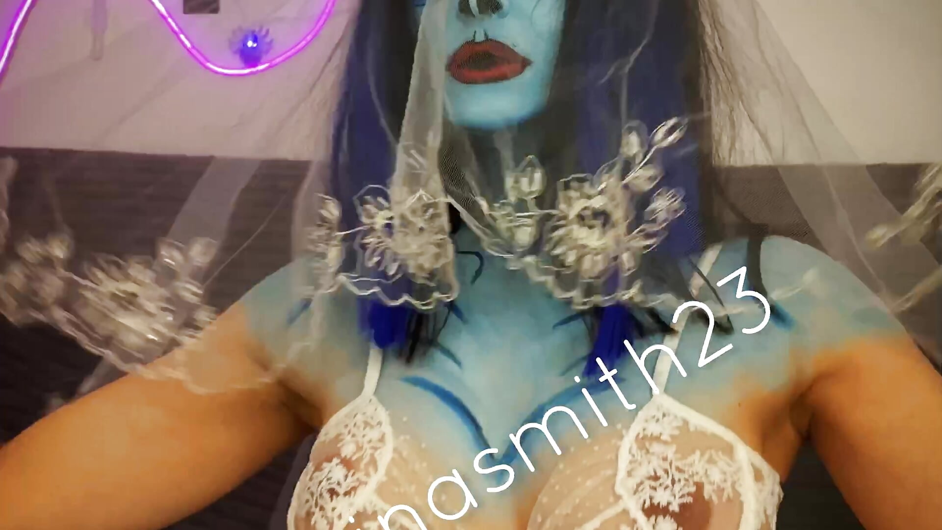 Halloween2023 sexy horror look! My own grim and art - video by sabrinasmith23 cam model