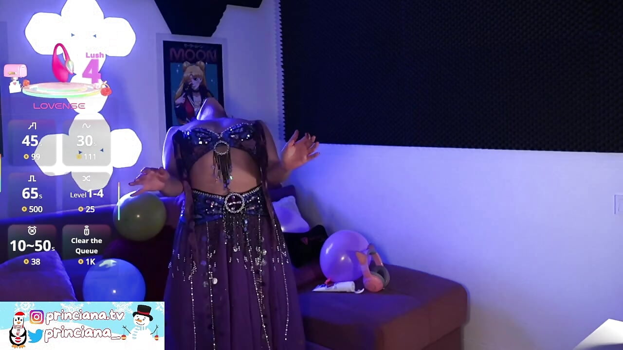 HOT TOPLESS BELLY DANCE - video by princiana cam model