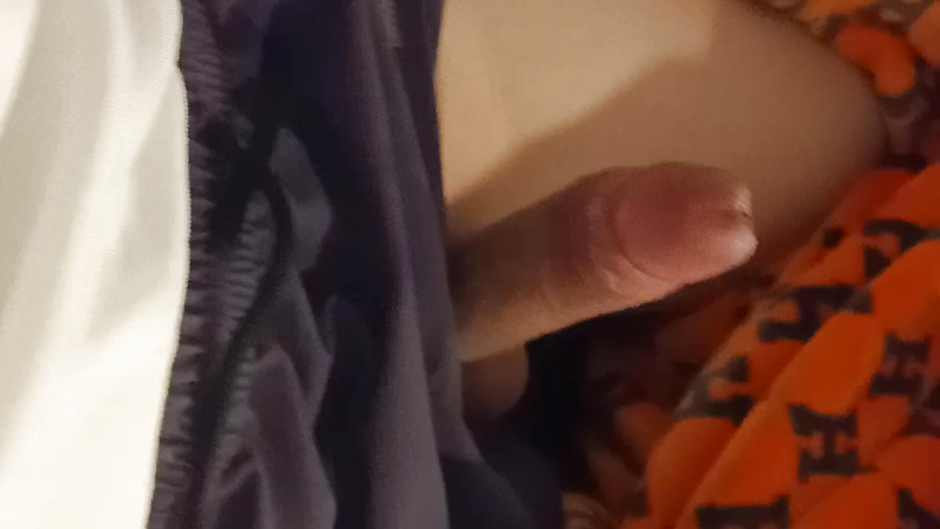 Many cum, splashed all over the blanket