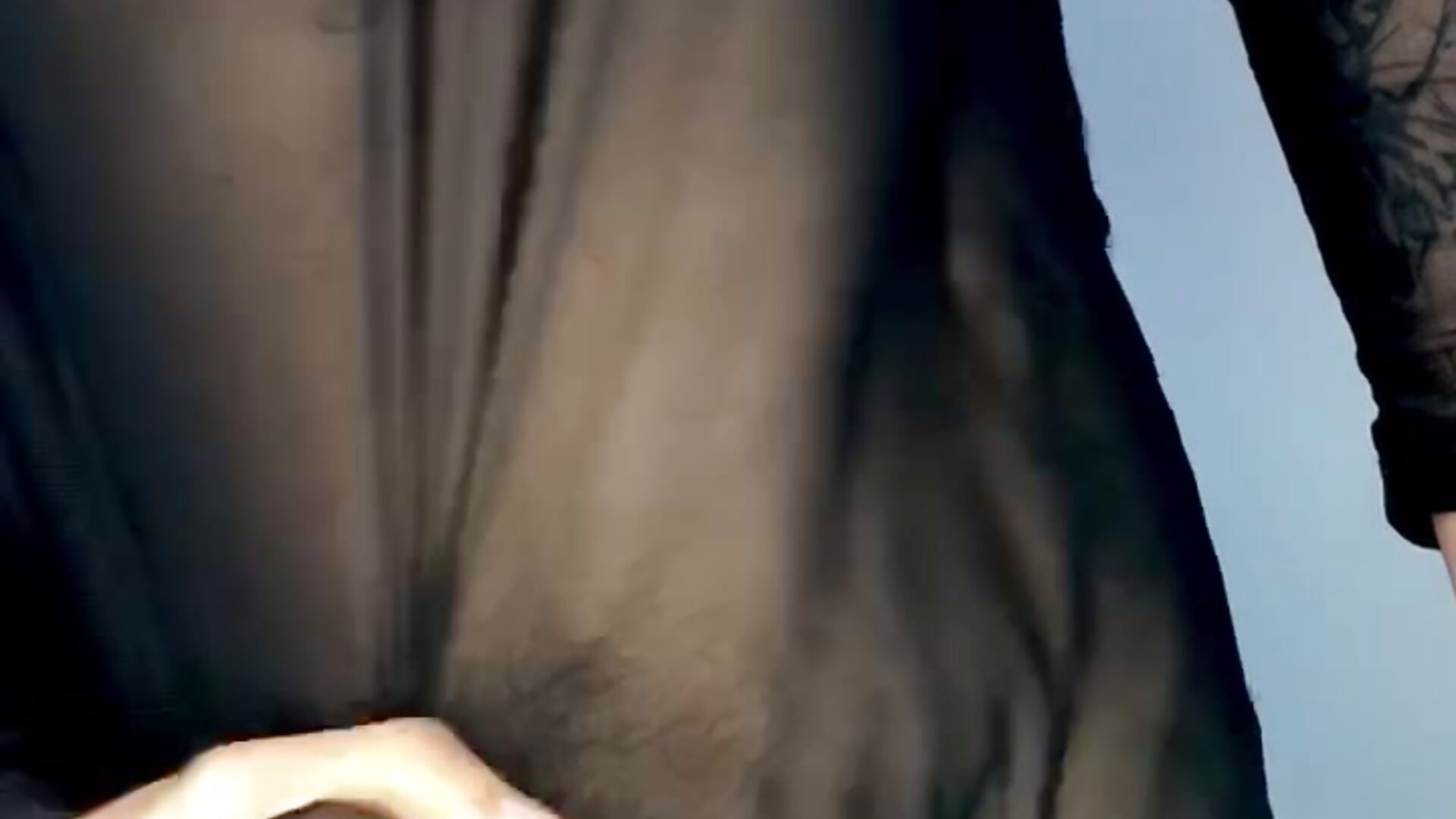 Cum above my netted shirt