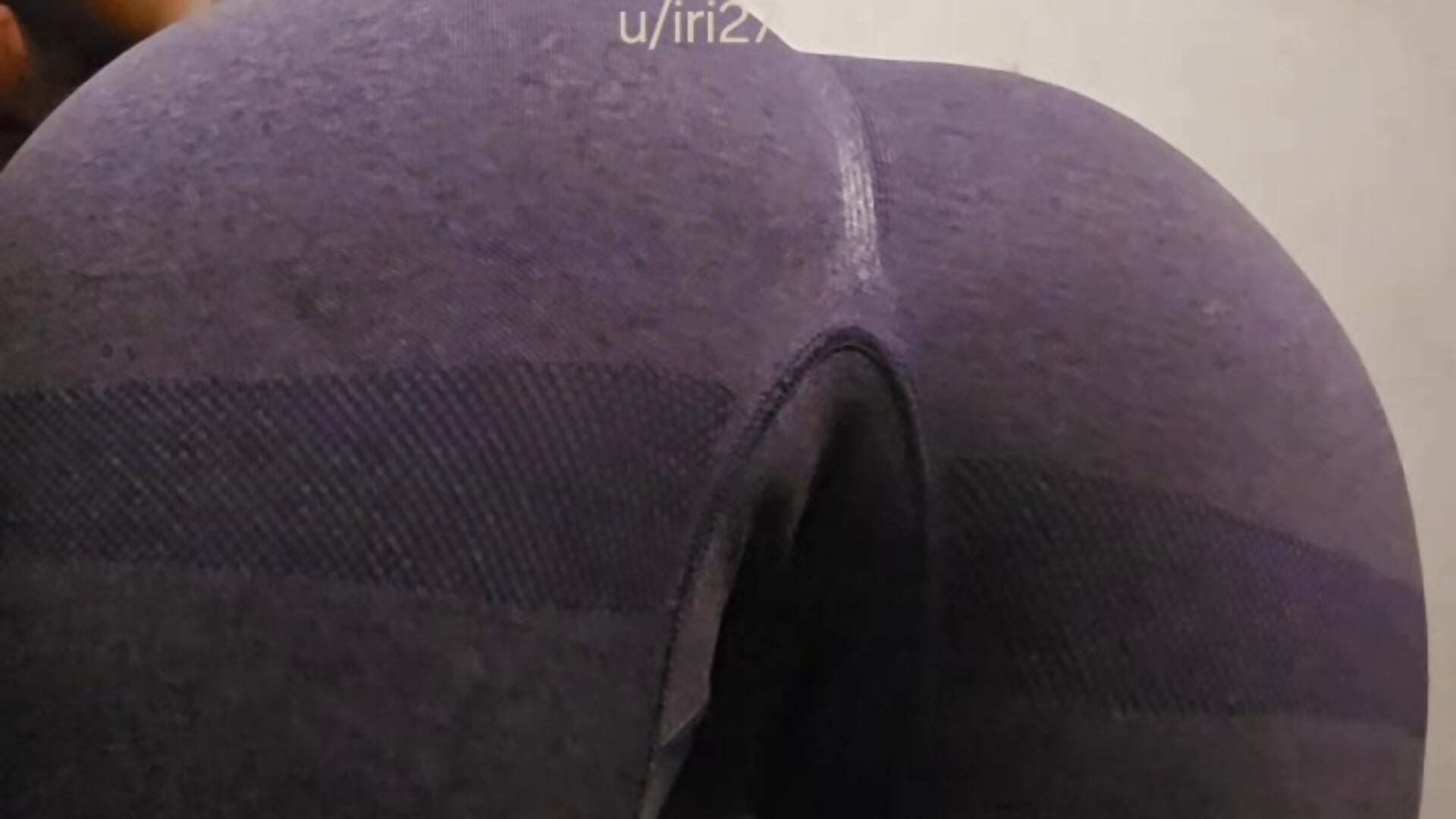 stretching a little with my favorite leggings and no panties