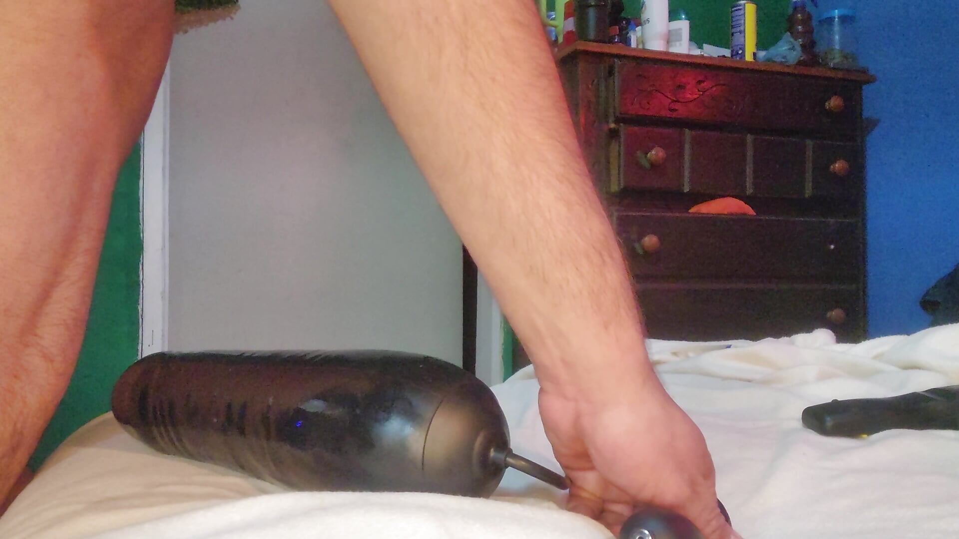 Mega plug inflable por mi culo