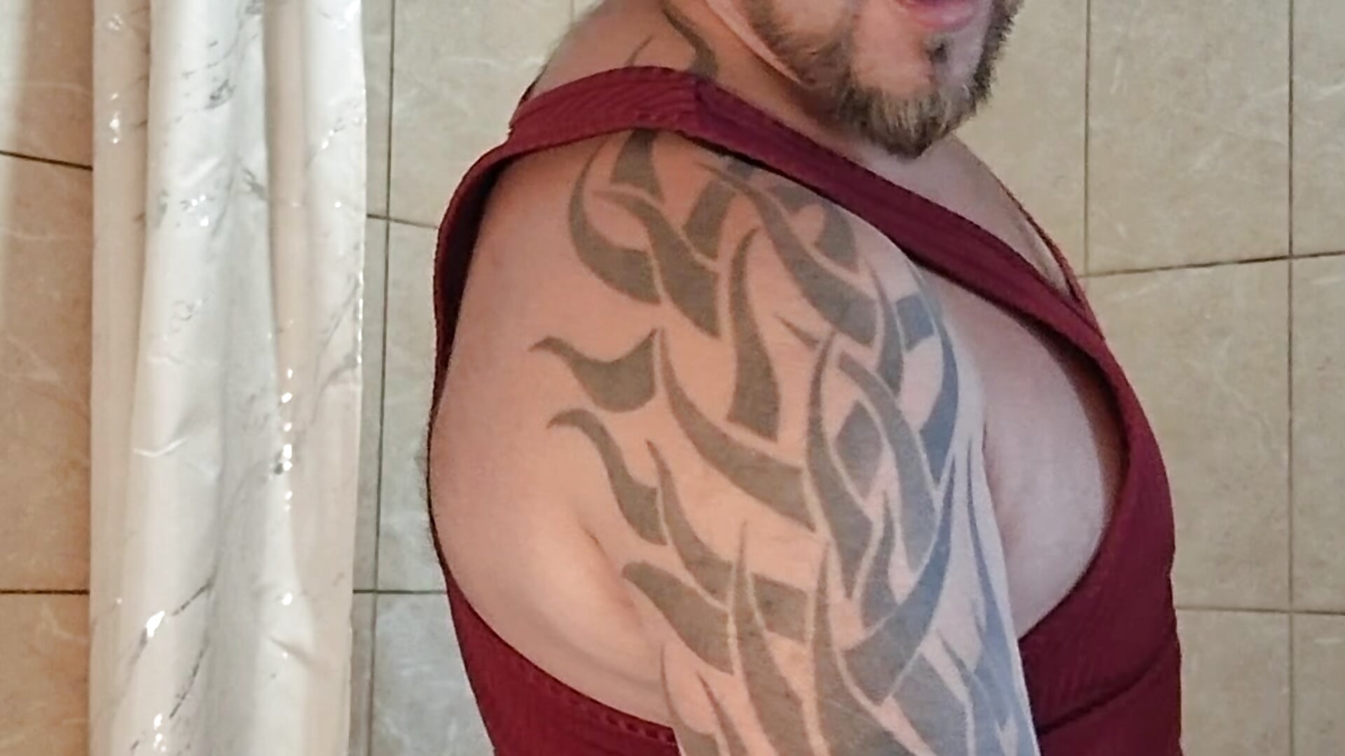 cowboy in the shower + cum