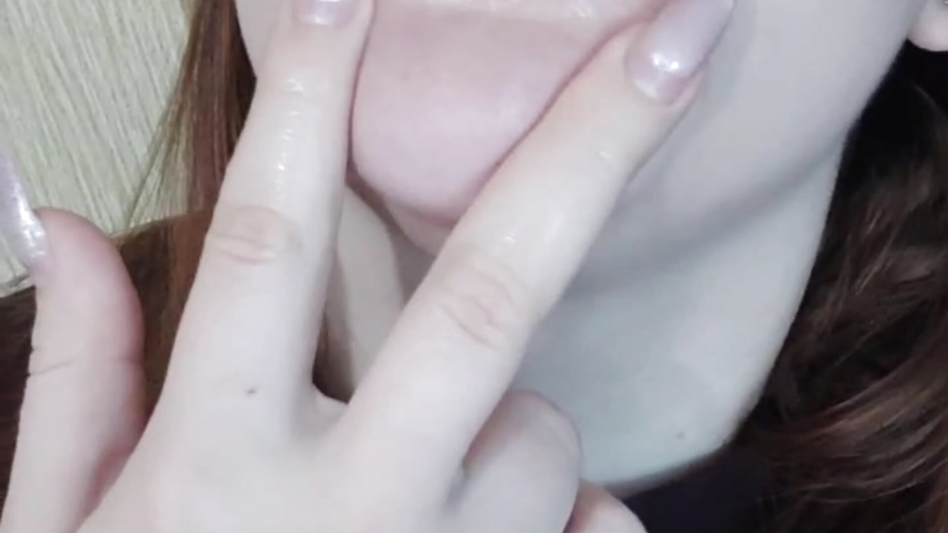 Sucking my fingers like your dick