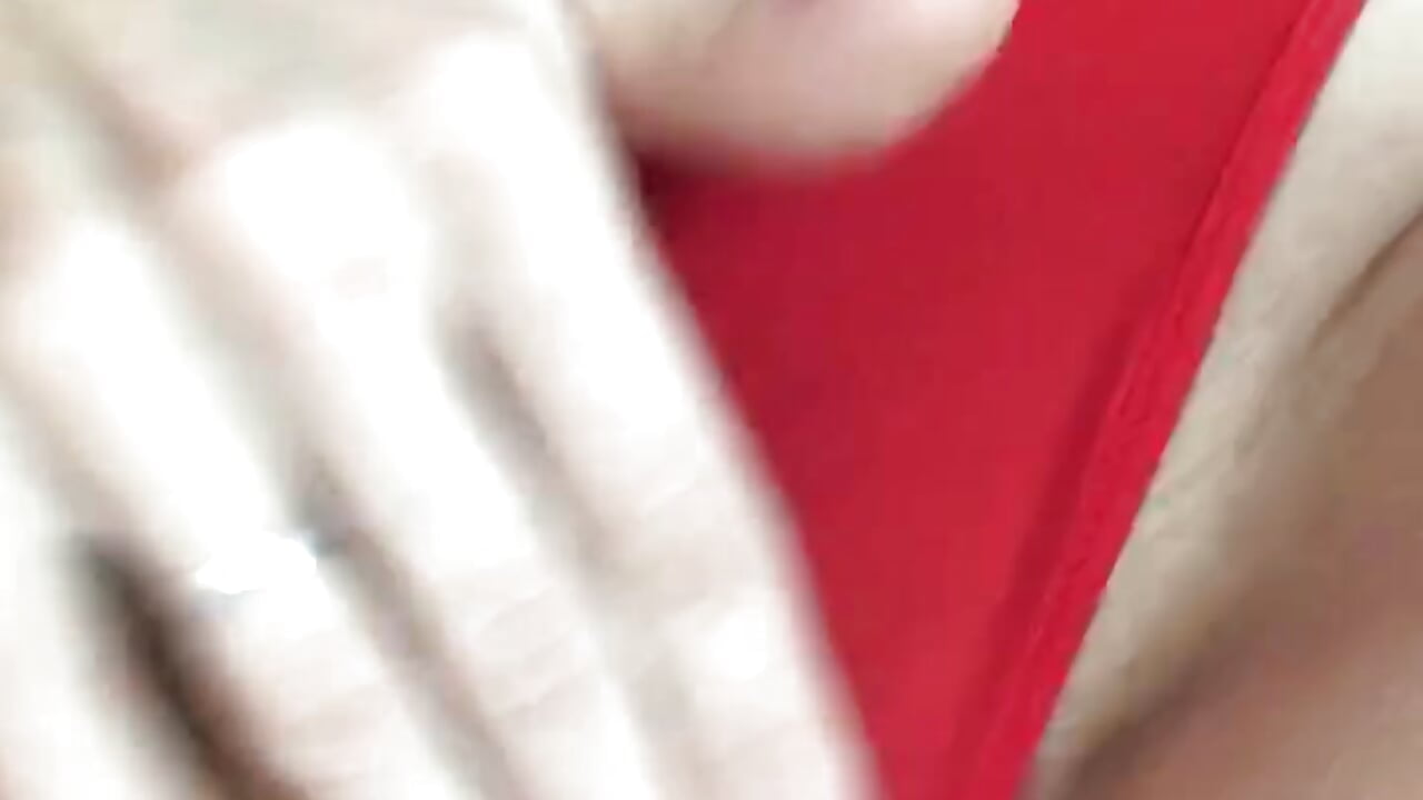 Right through the fabric of the red leotard - video by Cute-Firise cam model