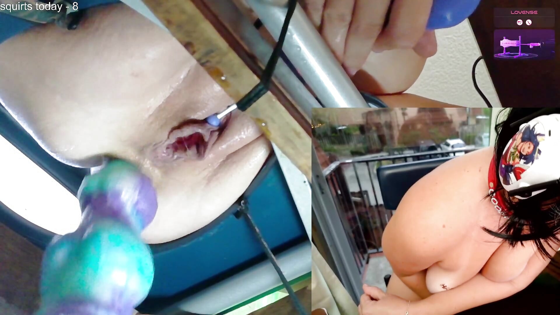 Anal opened window fuck