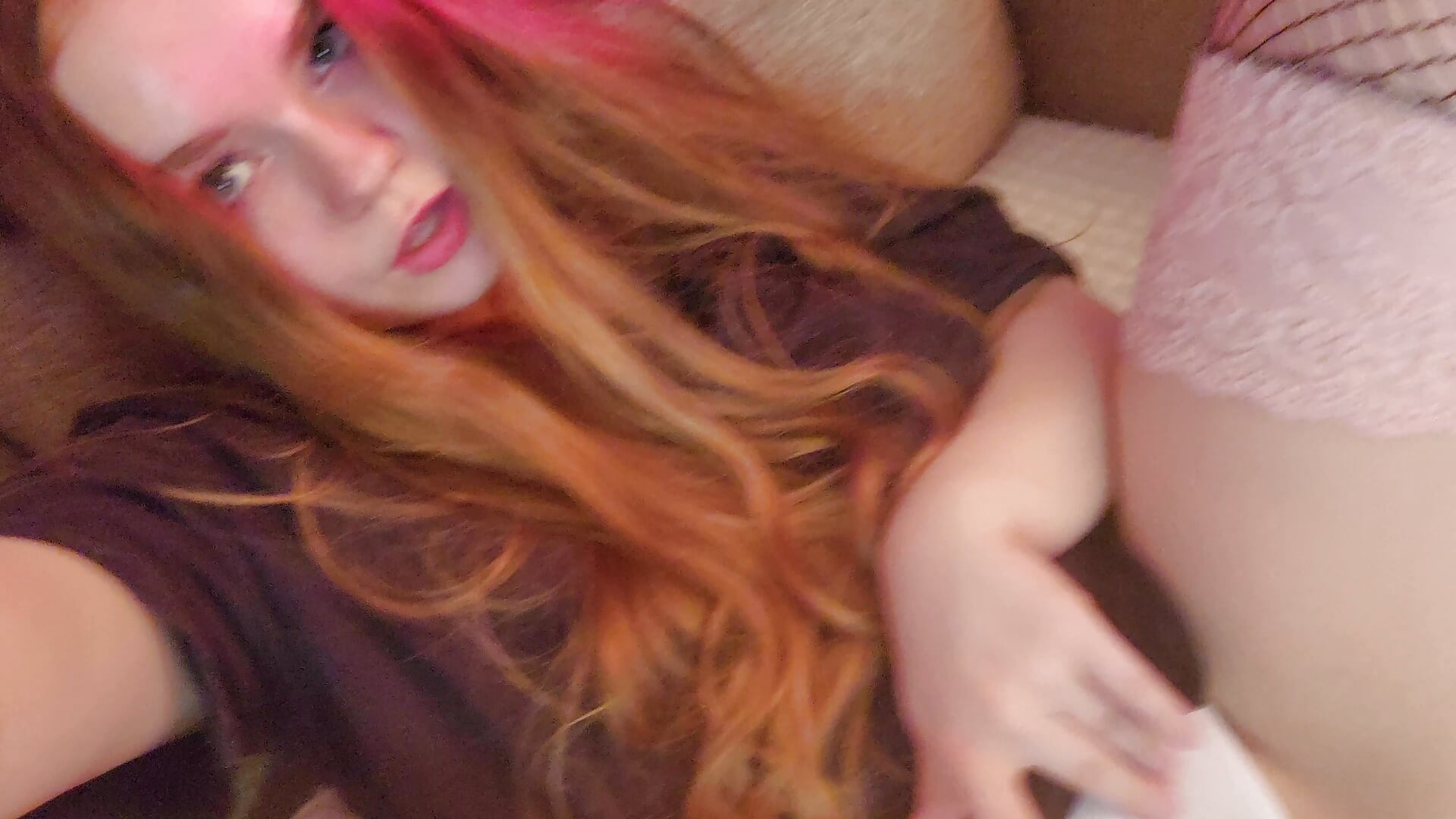 Rub pussy through tiny thong🌙