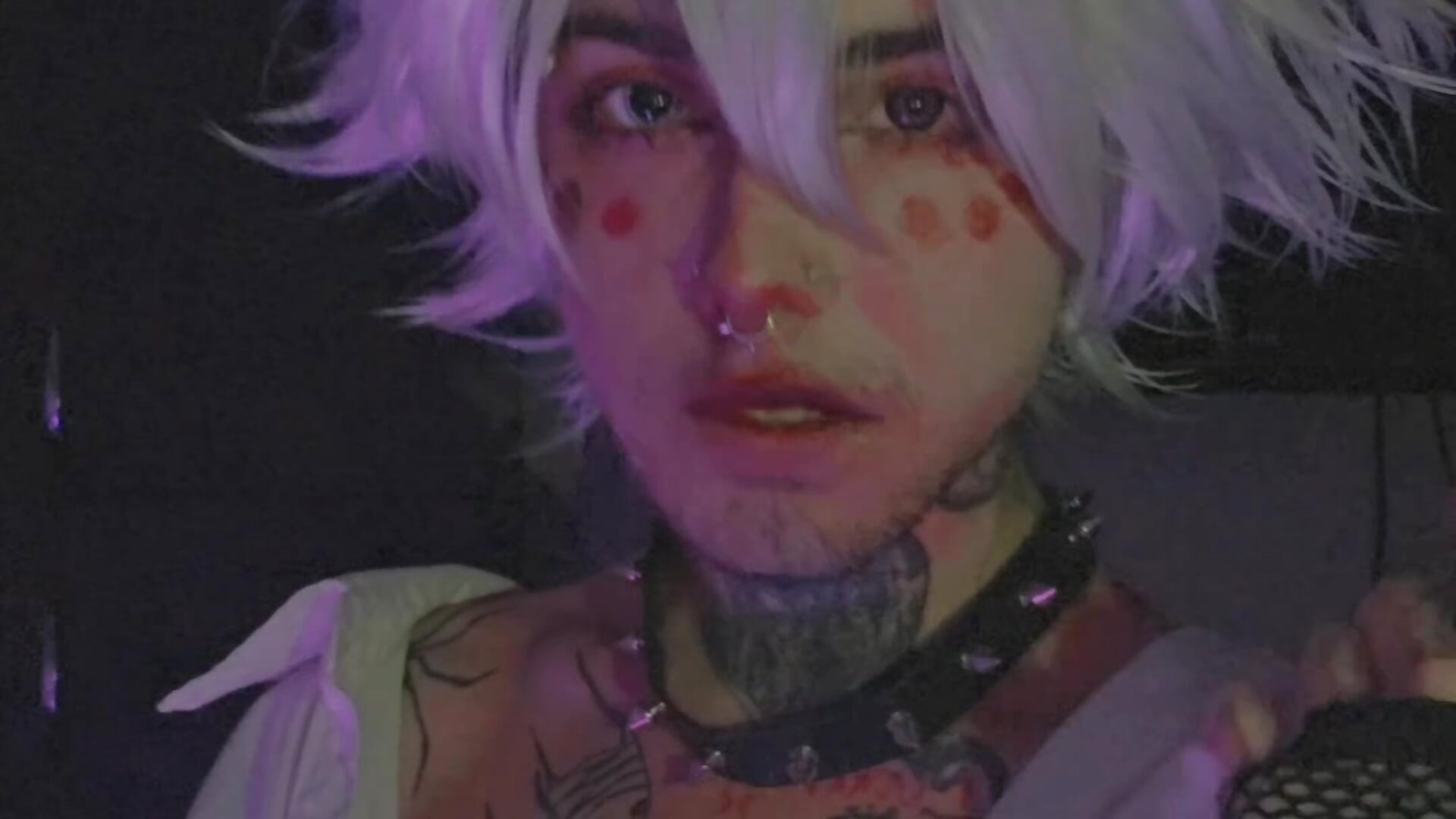 HazbinHotel, angel dust cosplay - video by Hanako_Jentoru cam model