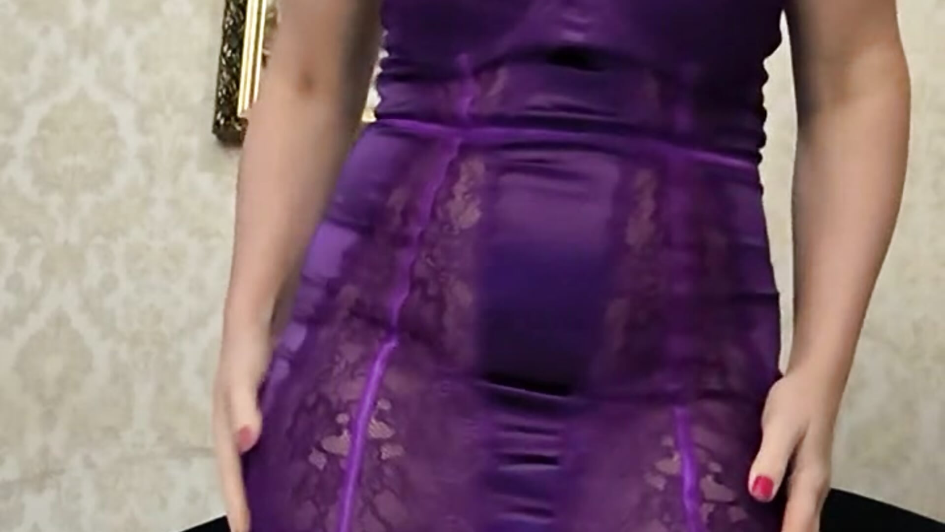 sexy body in lilac dress