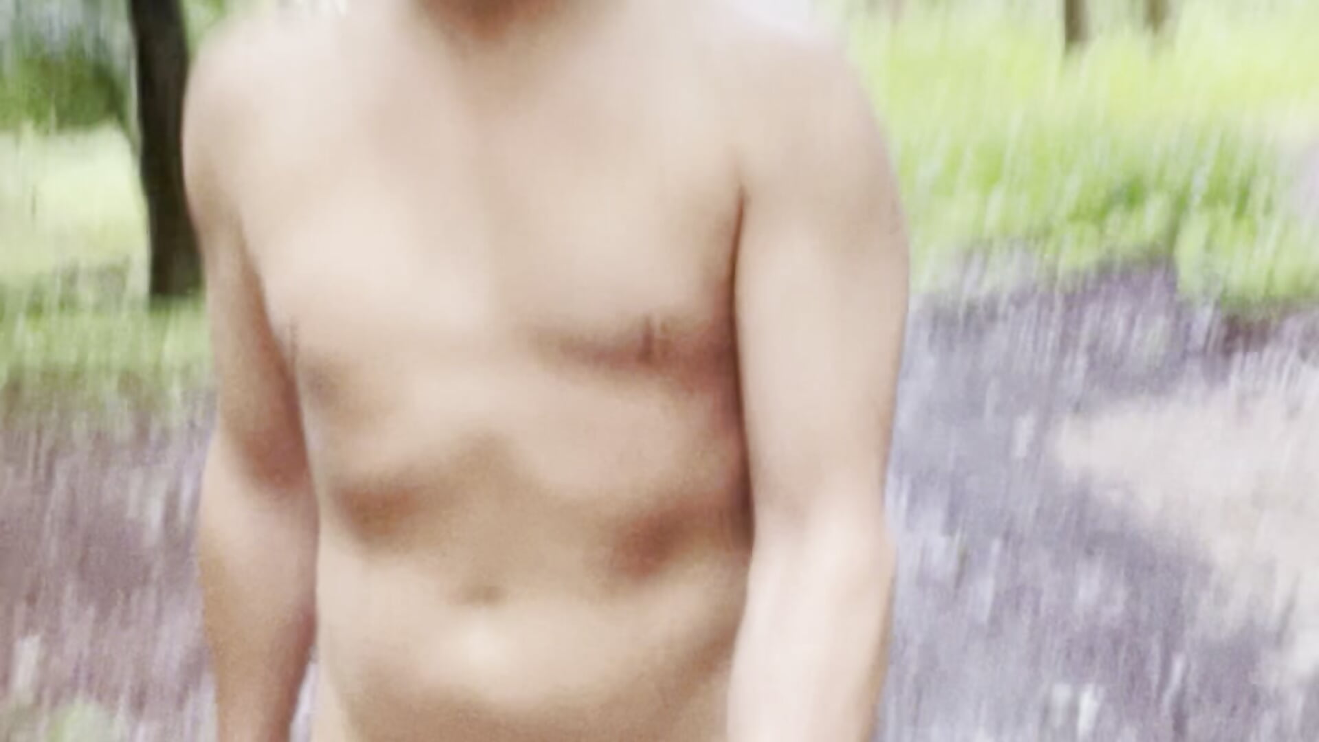 naked in the forest