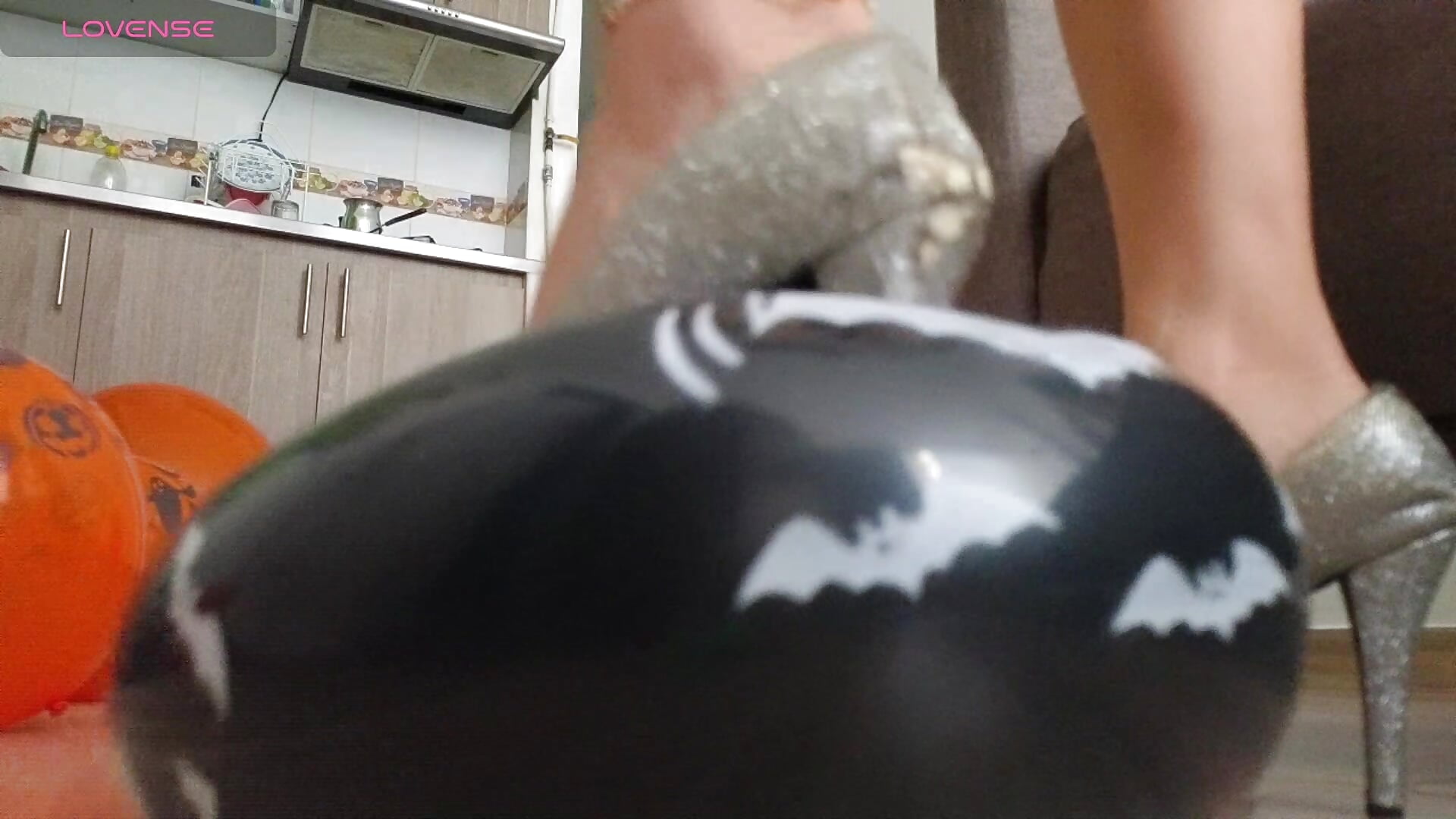 crushed balloons on halloween
