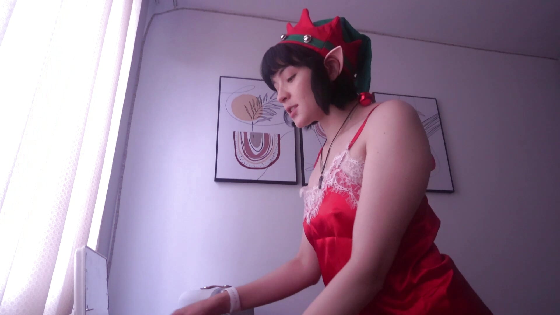 Sexy strip - blowjob for Christmas - video by Anah_s cam model