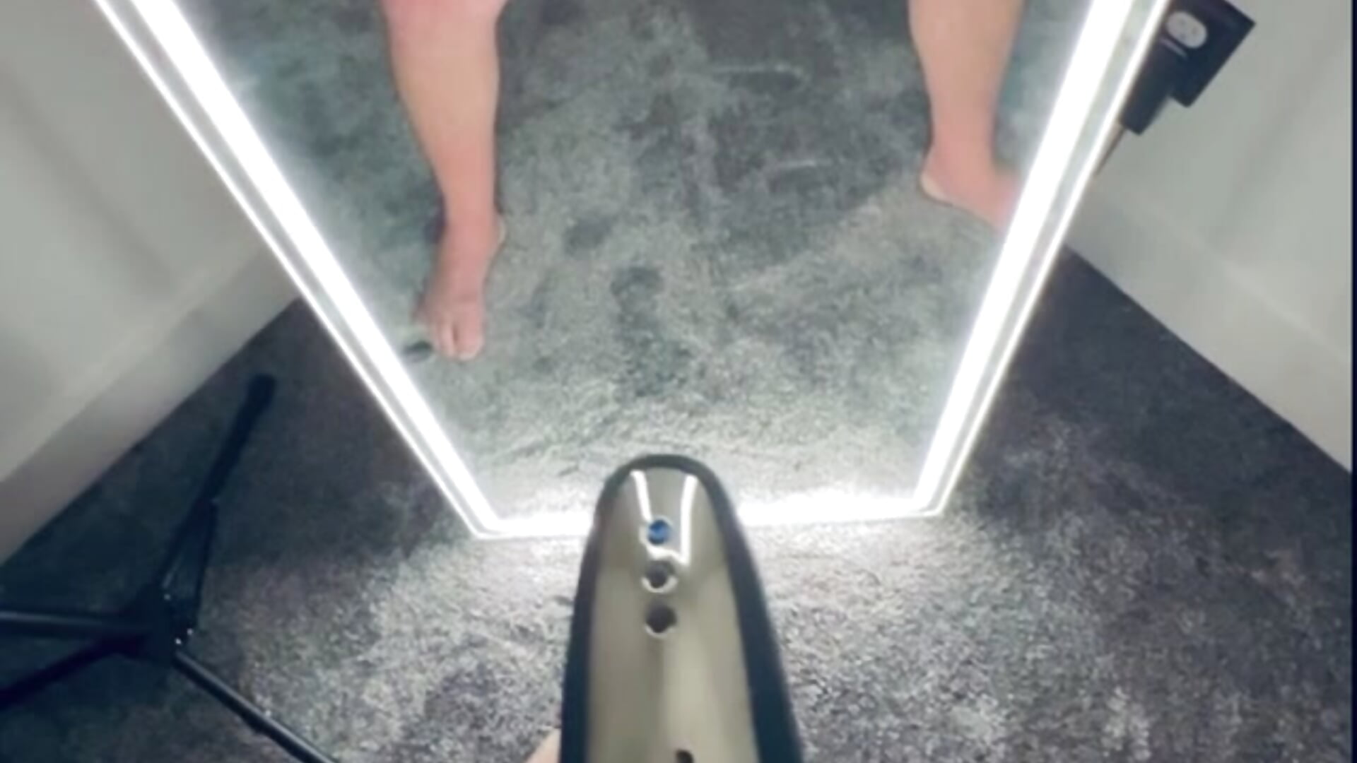 Stroking cock in front of mirror - video by Heatmeat123 cam model