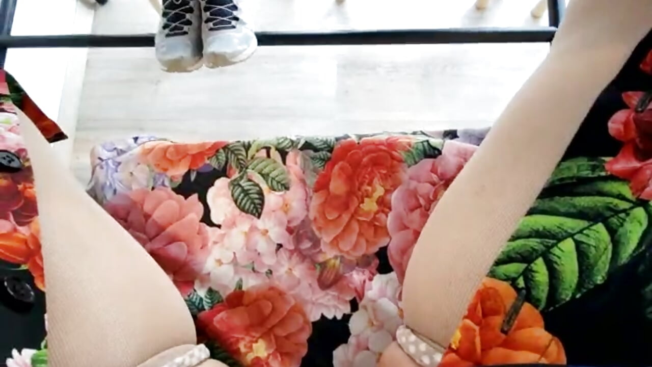 undershirt view  in public place  and couple men sitting opposite  me - video by Exhibitionsplit cam model