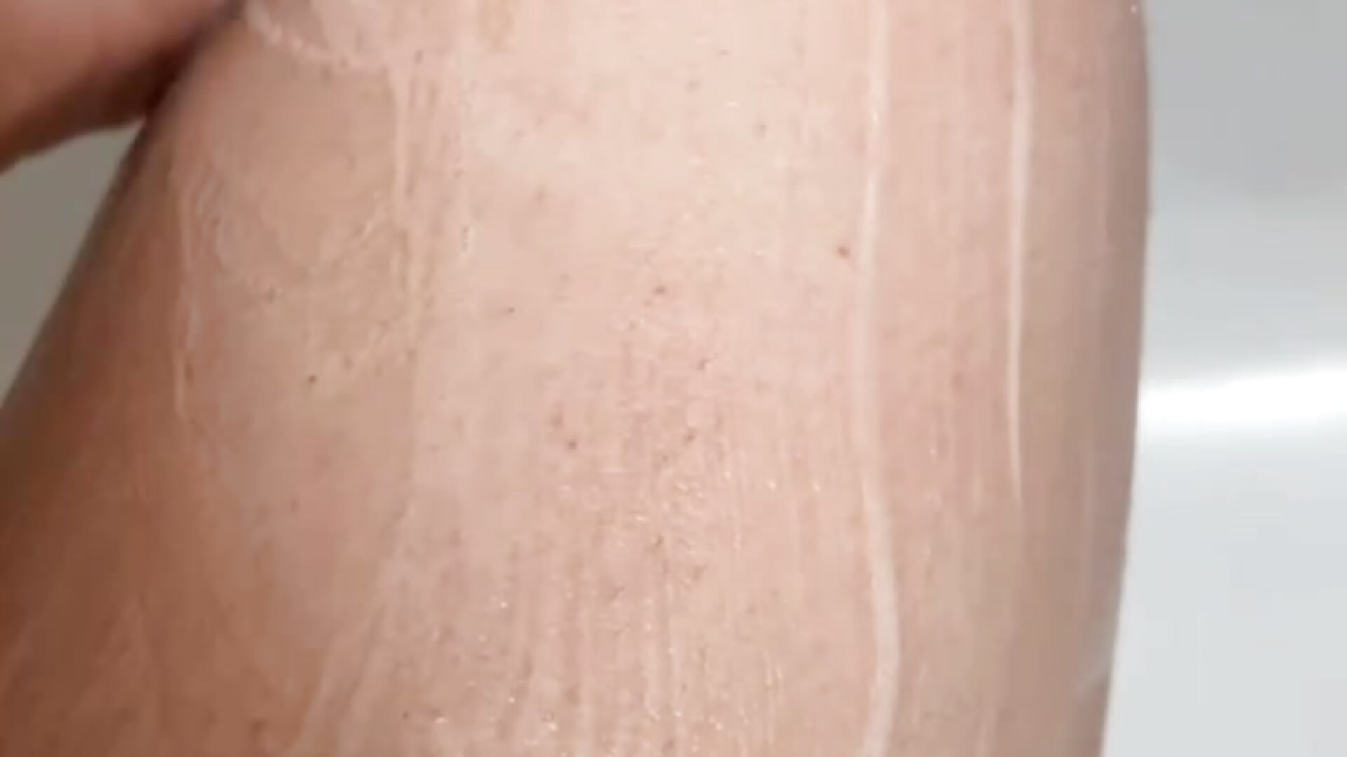 I shave my already smooth thighs