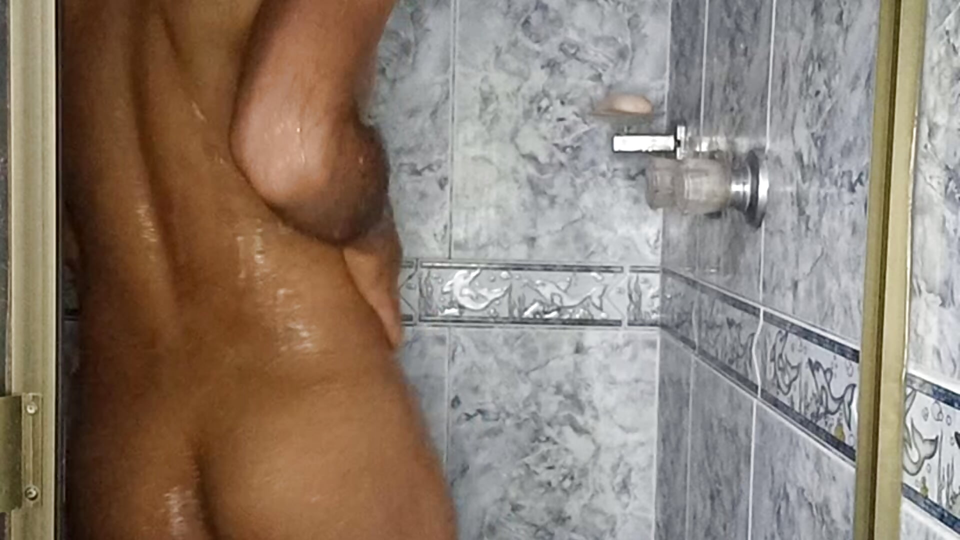 Showering and soaping my body