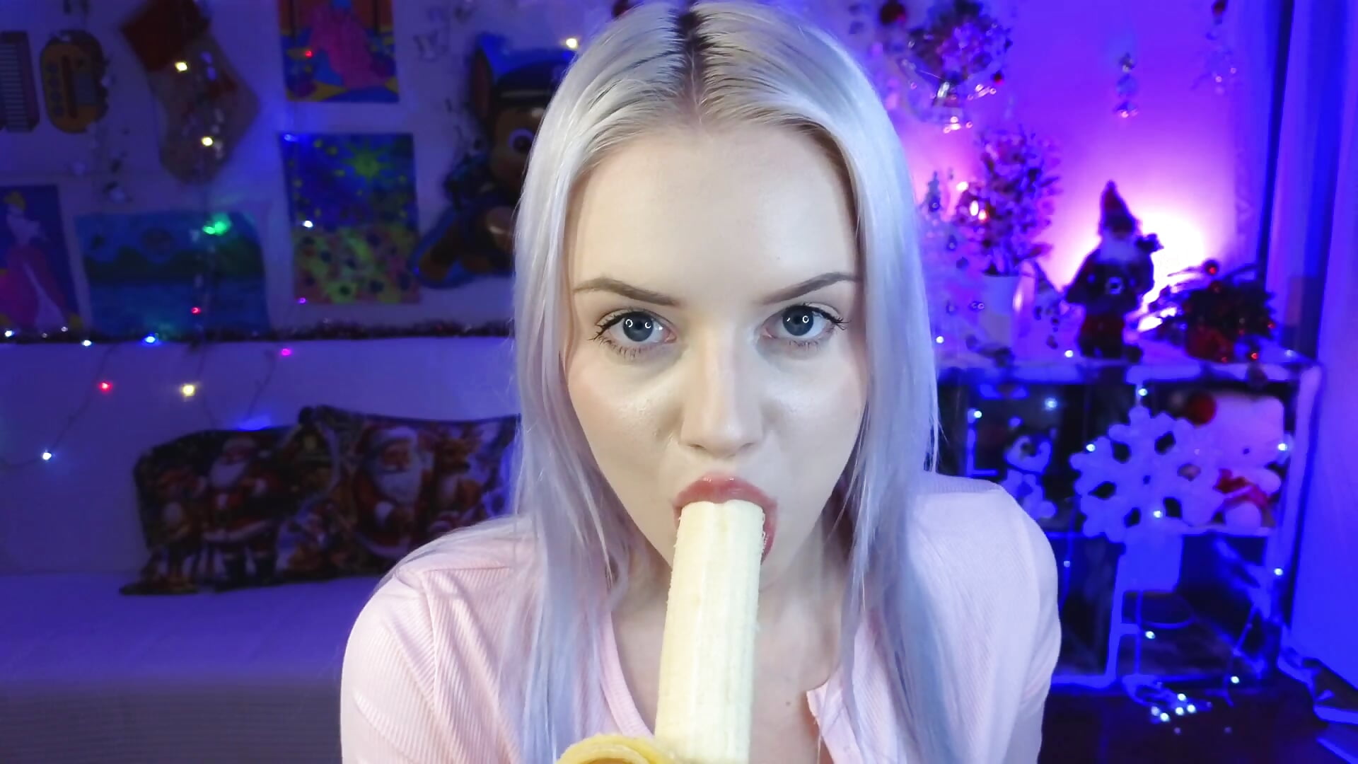 Eating banana