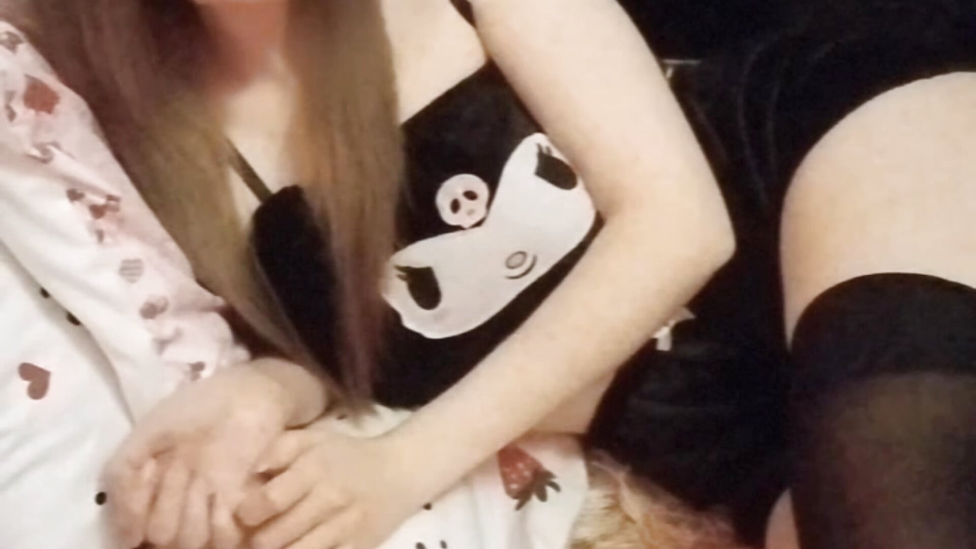 Creepy cute Kuromi Chan nyaa - video by lovely_nekochan cam model
