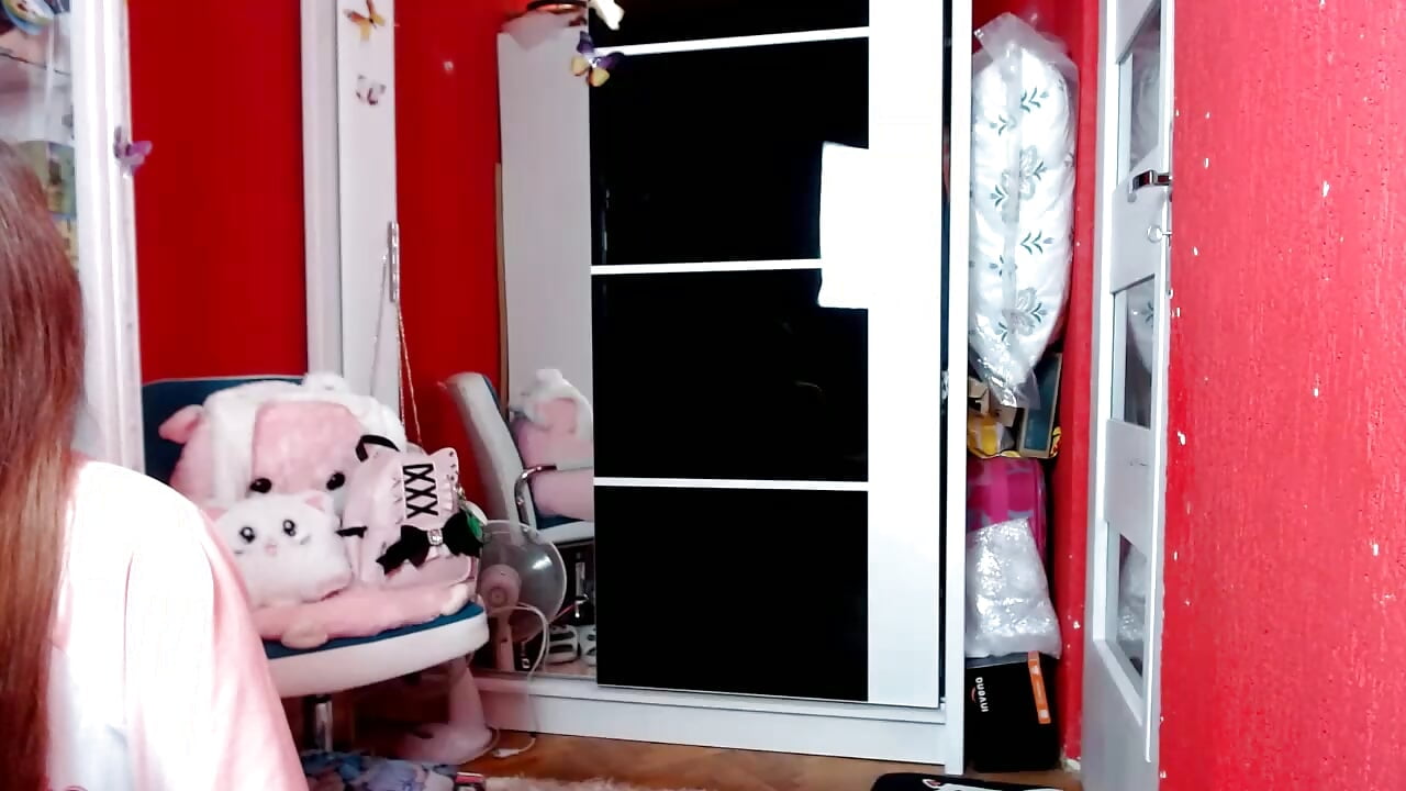 (second part) Nekochan showing pussy and boobs during standing - video by lovely_nekochan cam model