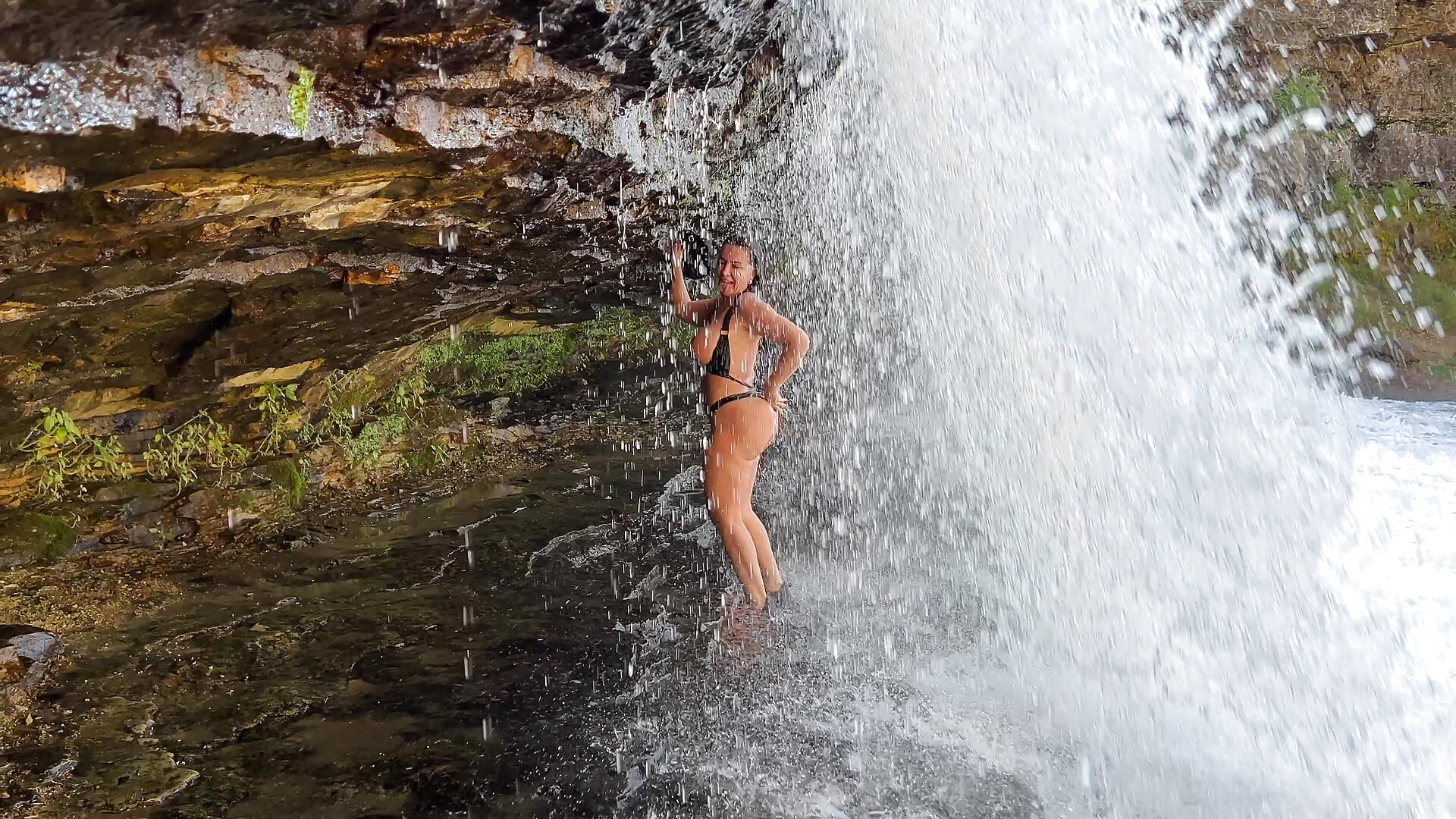 topless at the waterfalls