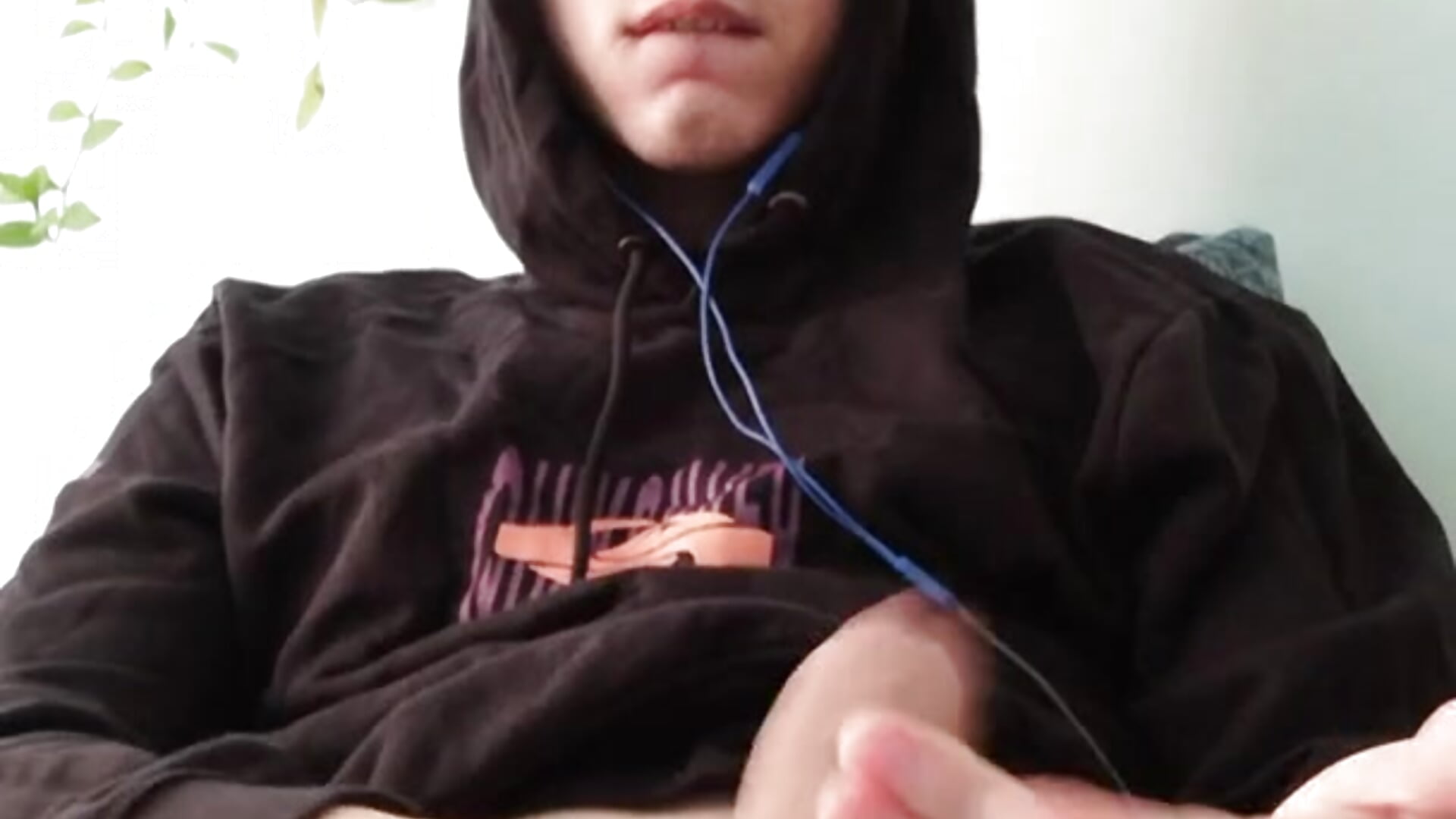 Huge cum in hoodie