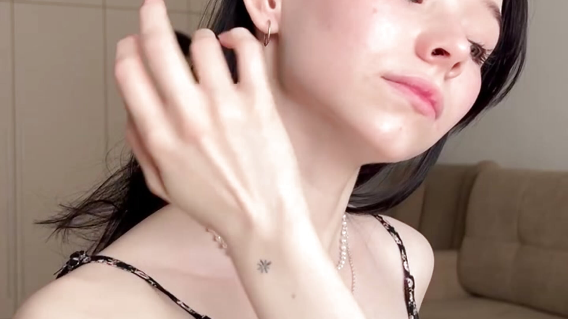 Just me touching my neck :)