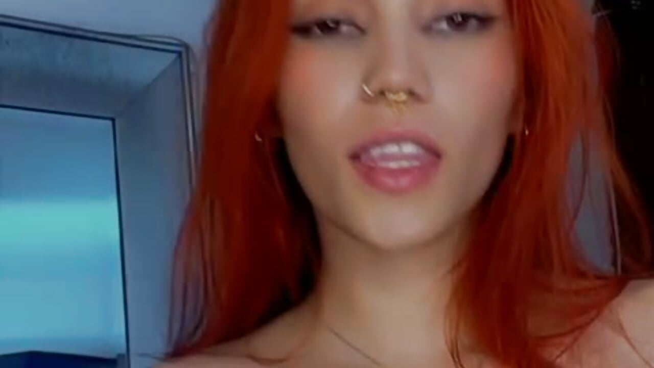 “Red like your thoughts when you see me.” - video by Irina_bx cam model