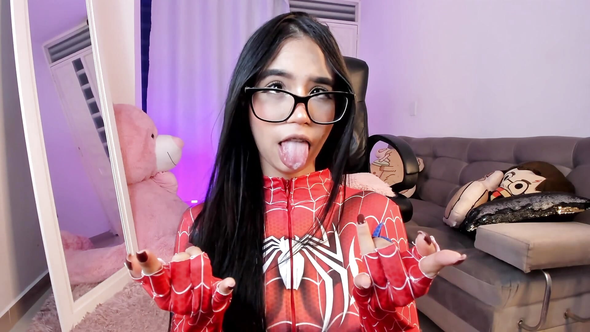 Ahegao, braces and sexy cosplay