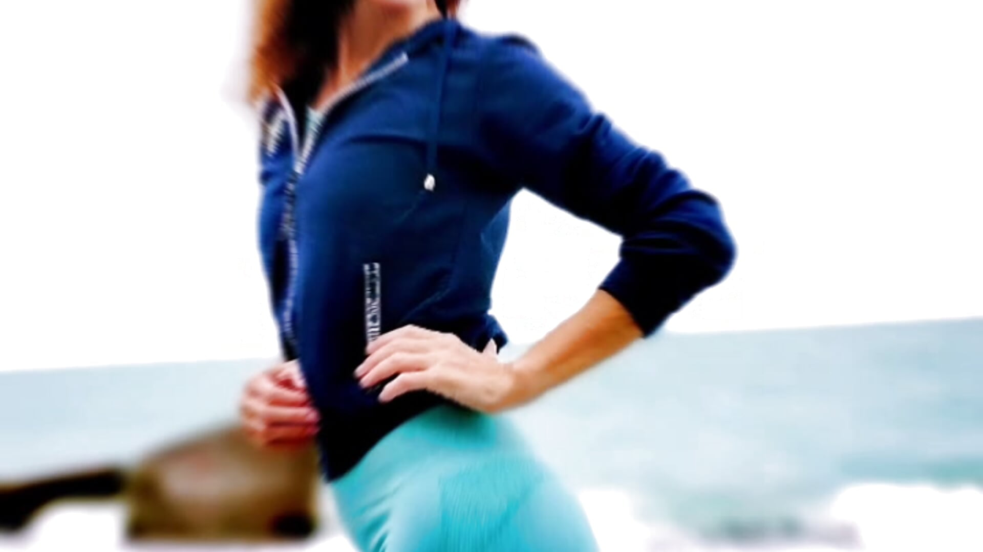I was hot today🔥I love jogging along the embankment 🩵🌊😍 - video by Adele_Rimm cam model