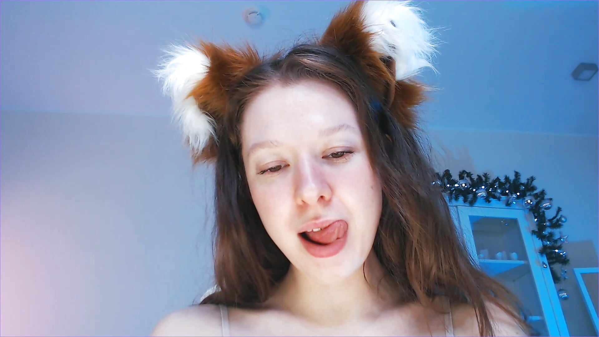 ahegao: cum on my tongue