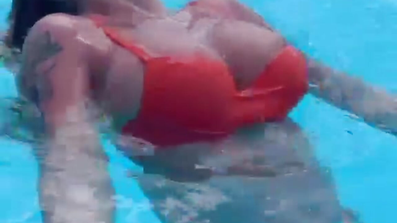on the pool