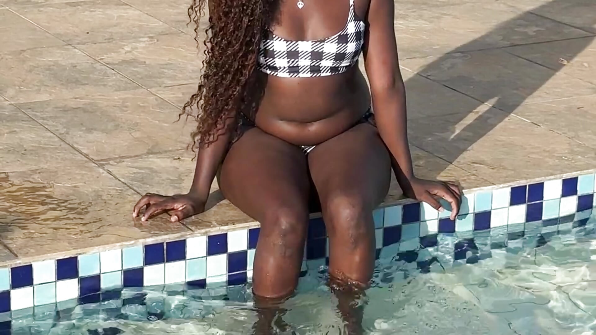 At the pool