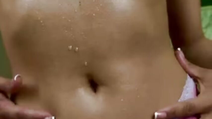 oiled and wet body