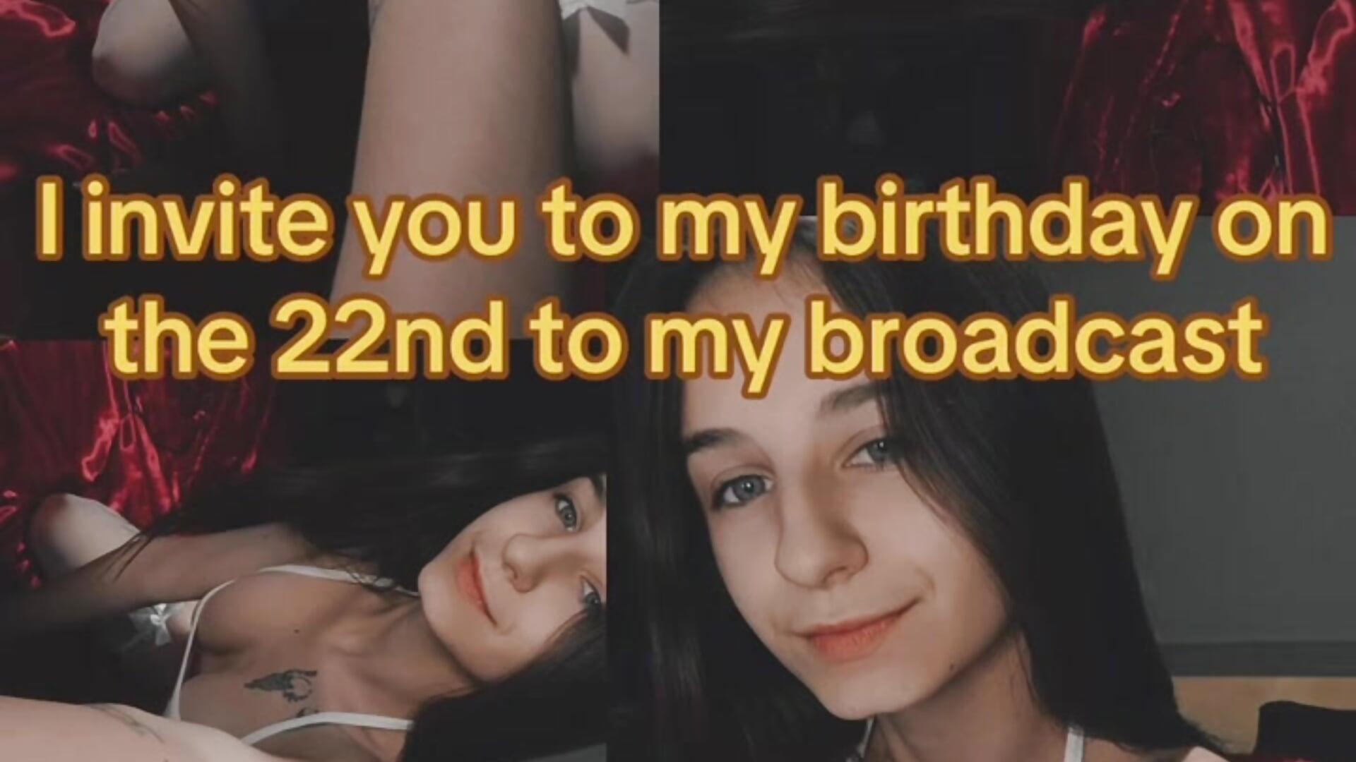I invite you to my birthday on the 22nd to my broadcast – video od webkamerové modelky _Nika_Kik