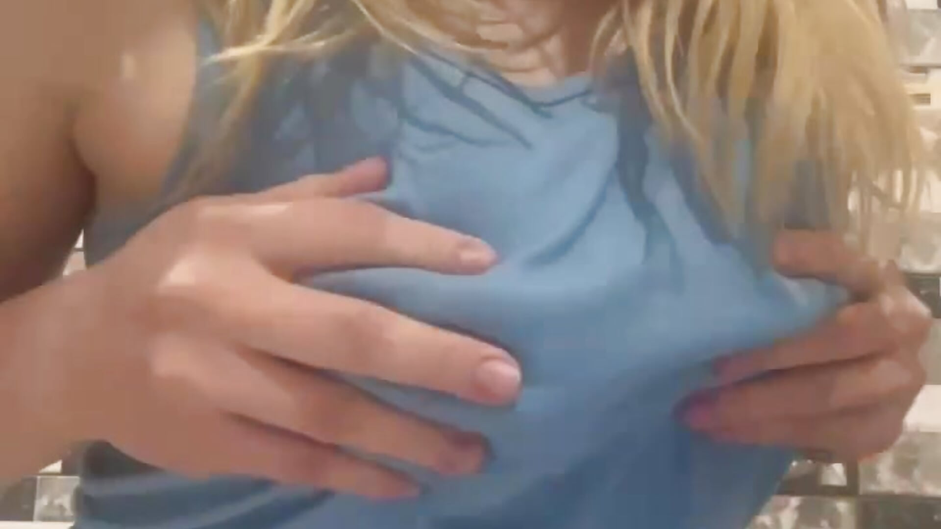 in shower boobs