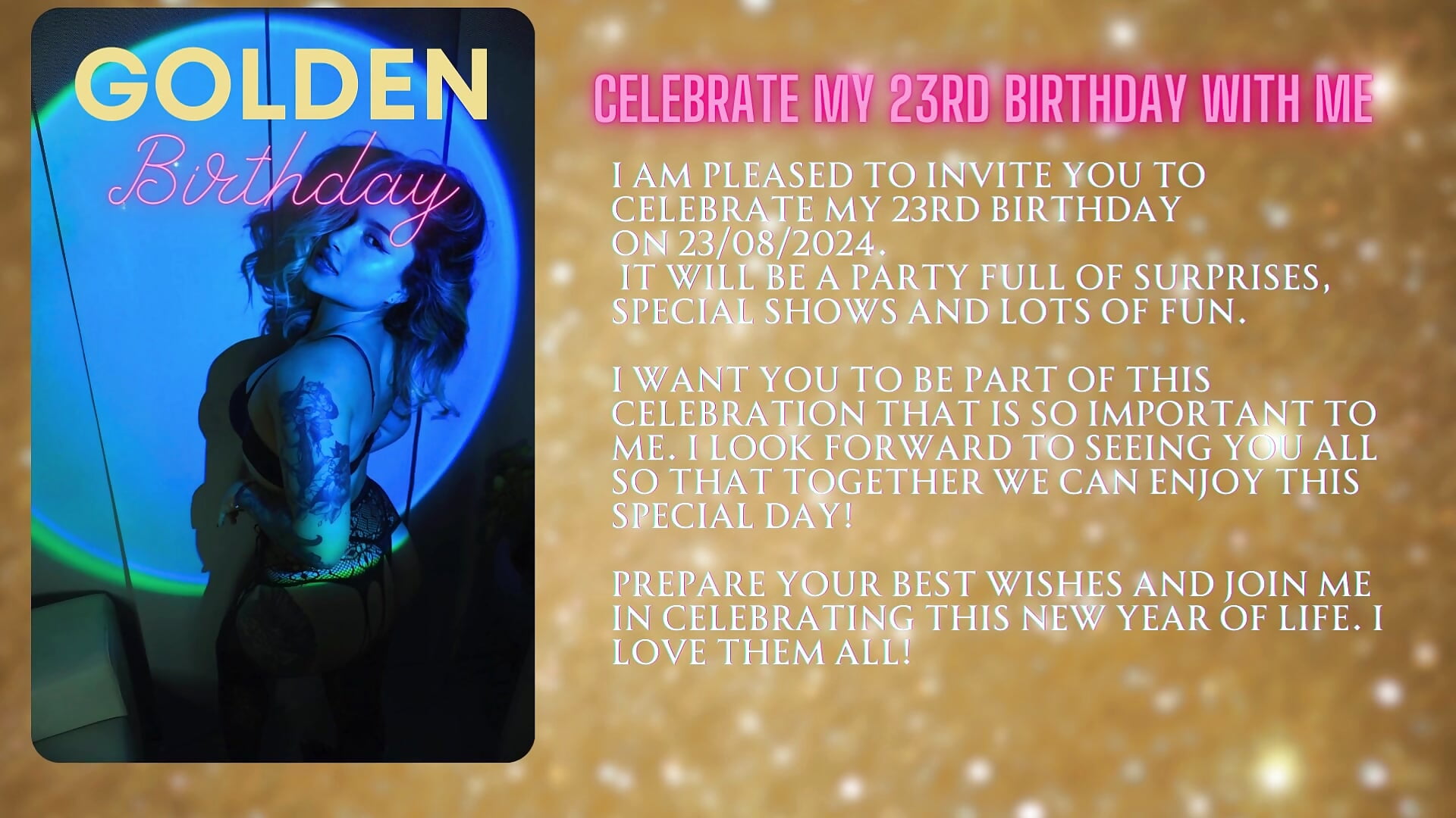 GOLDEN BIRTHDAY 🤩 - video by AyraSmith_ cam model
