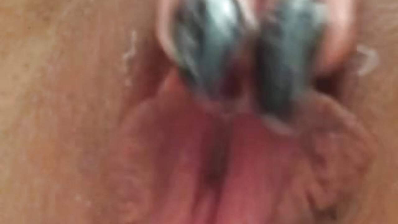 close up pussy with saliva