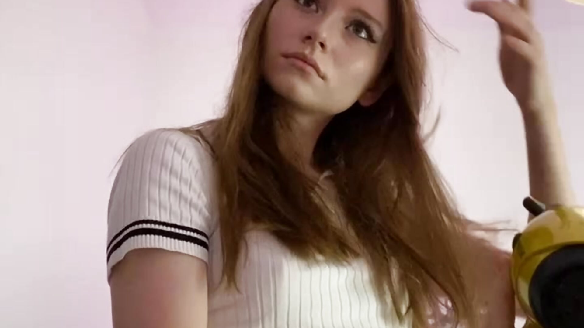 Drying and brushing my hair