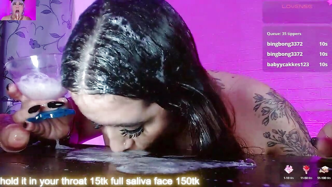 Sucking two cocks and spitting all over my hair