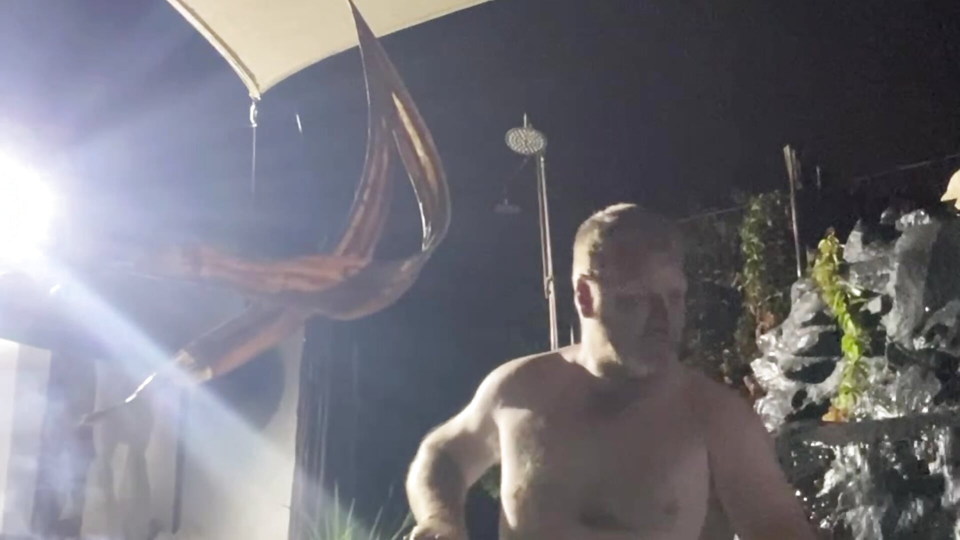 Cleaning the pool naked with cute winky - video by sexycouple109 cam model