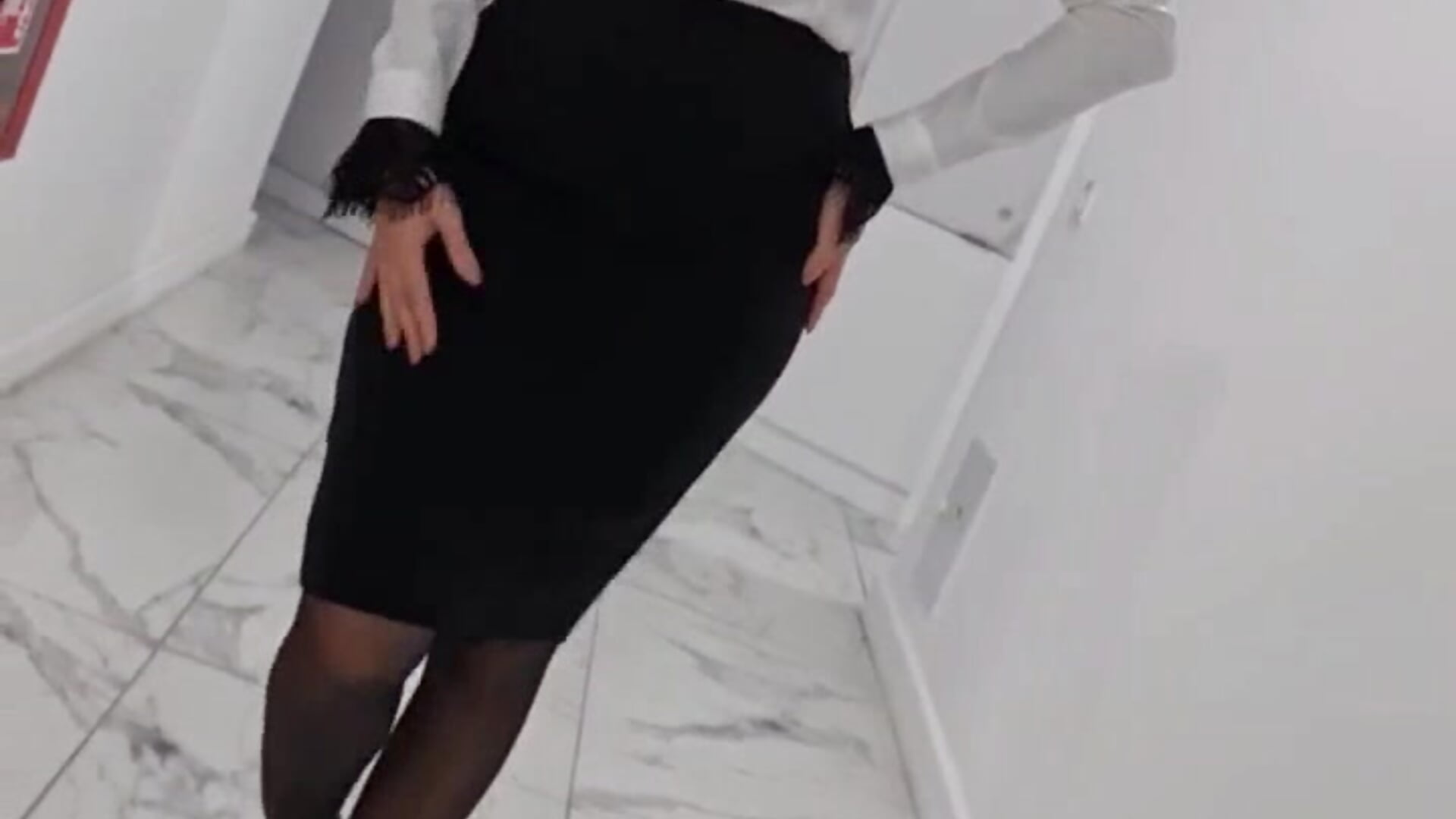 doing catwalk in heels