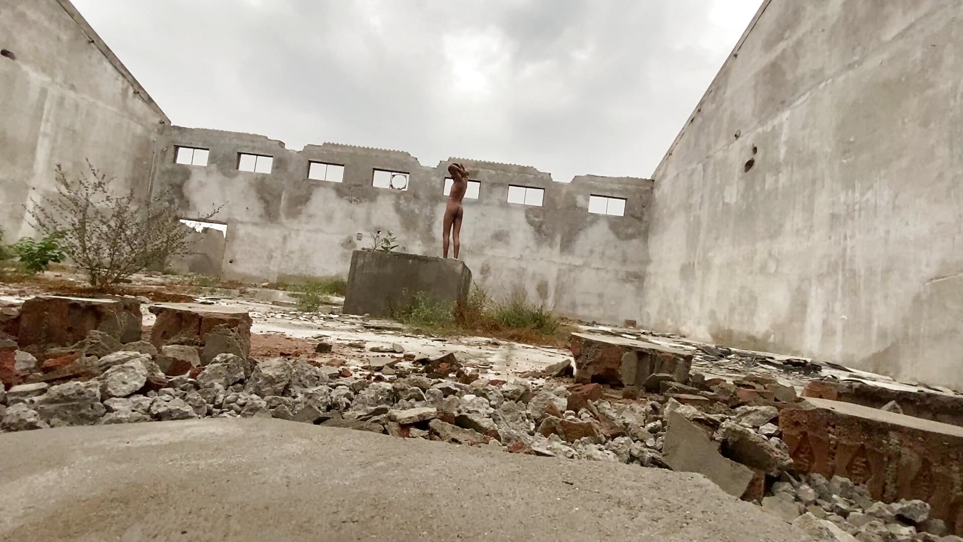 Naked at a Abandoned Place