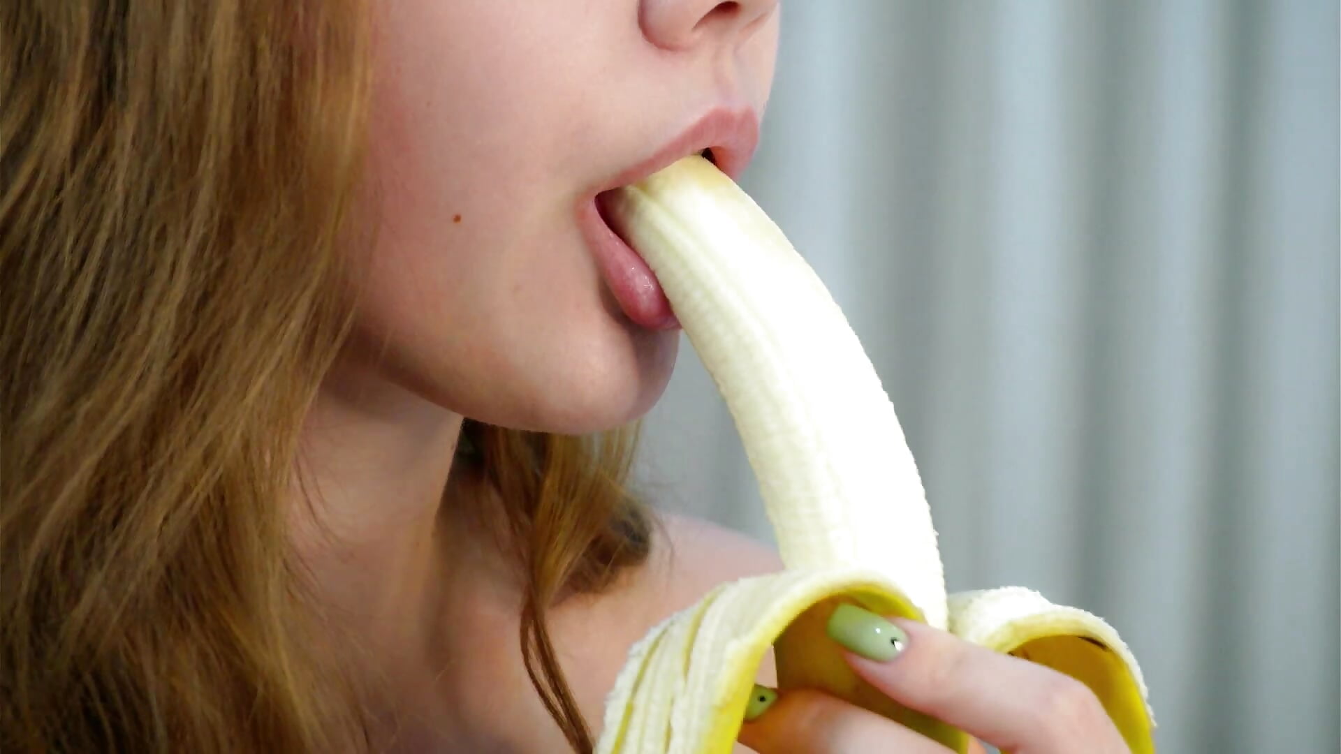 Sucking and licking your banana