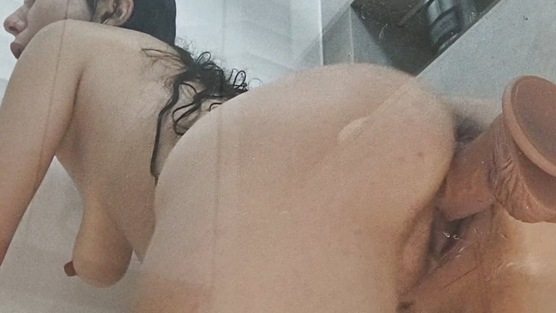 backside fucking in shower through glass🥵🥵 4 min