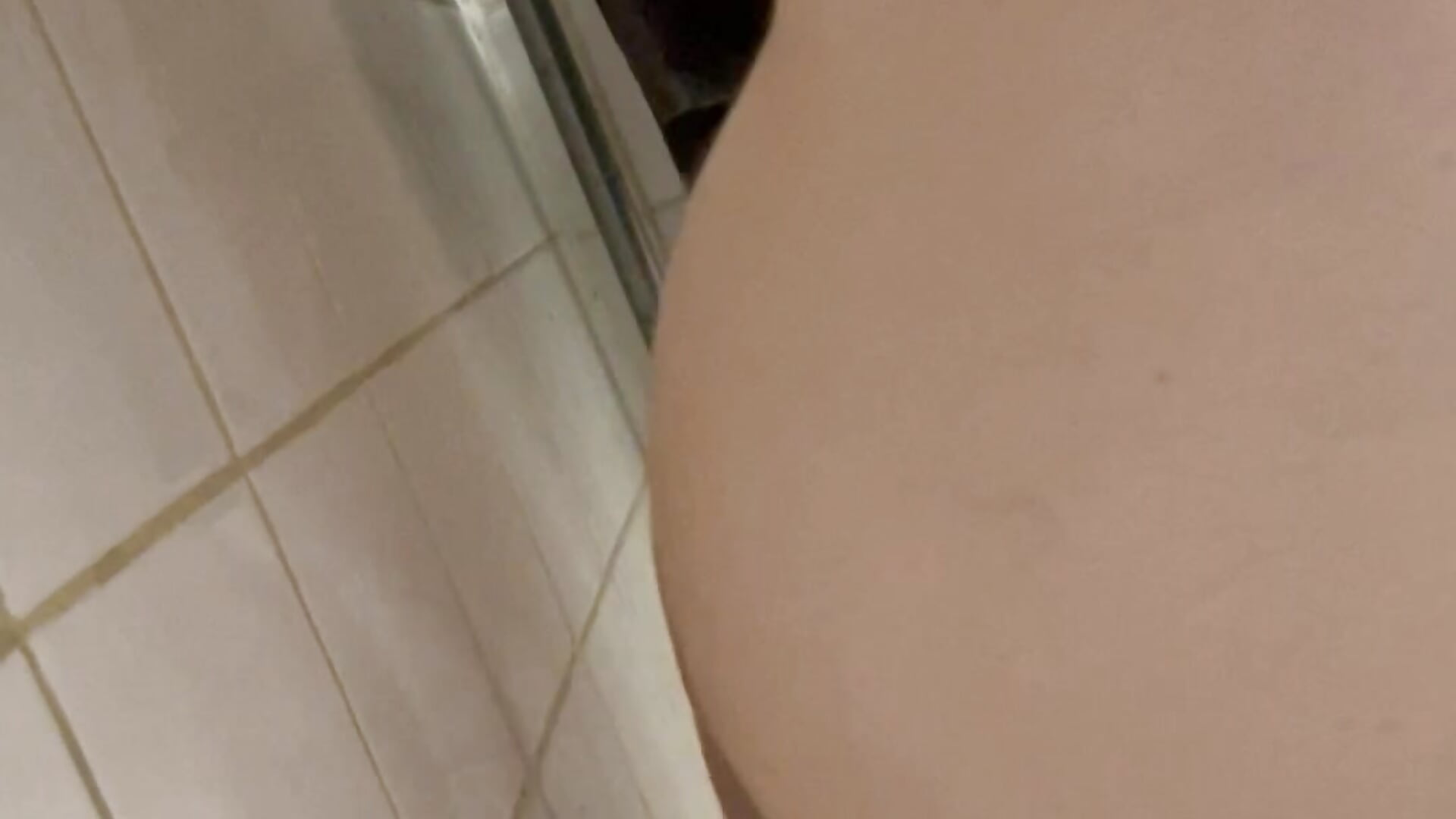 Anal prep with dildo in the shower