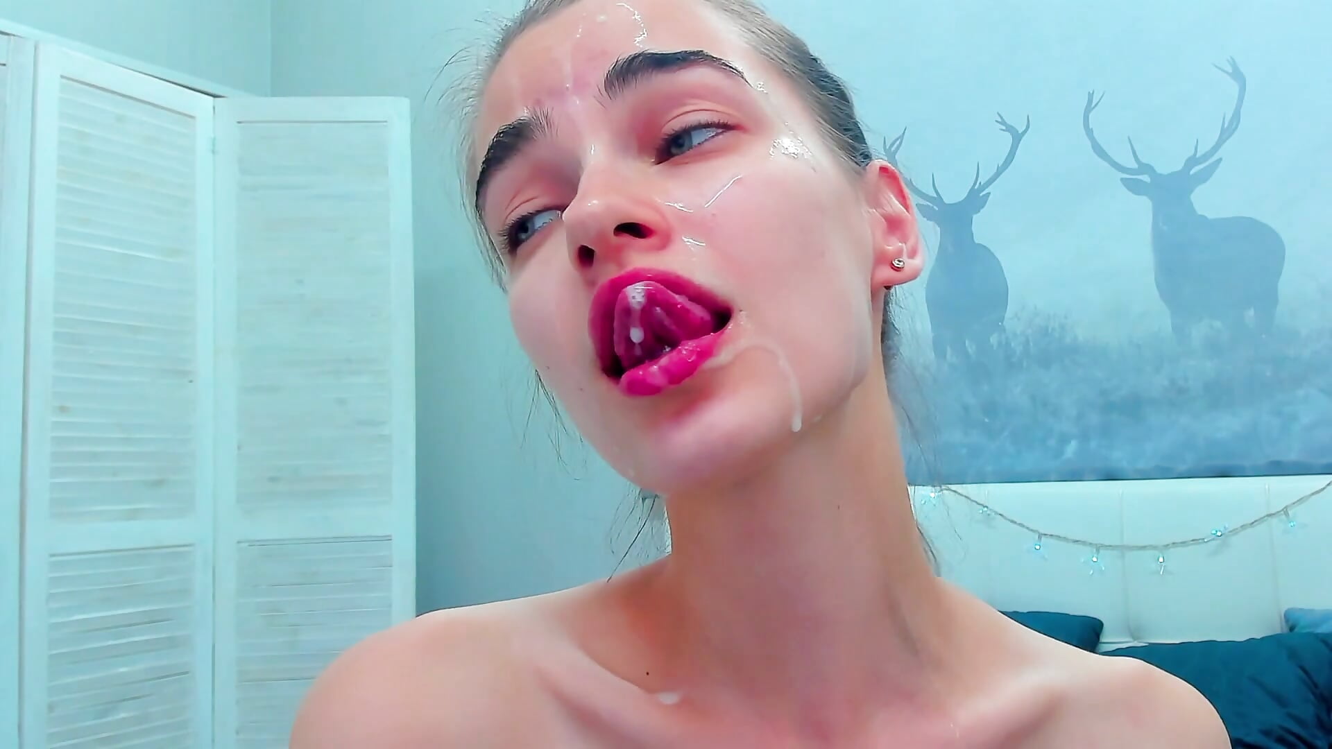 Guy's cum on my face