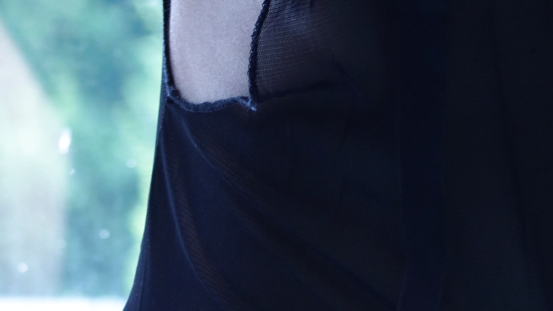 Soft teasing in black net