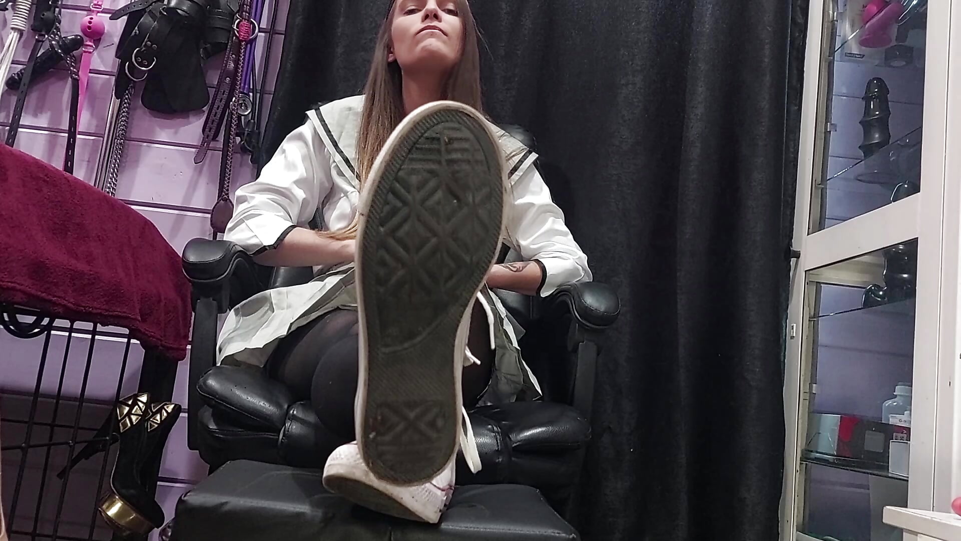 Anime girl POV sneakers and feet domination - video by Stroynyash cam model